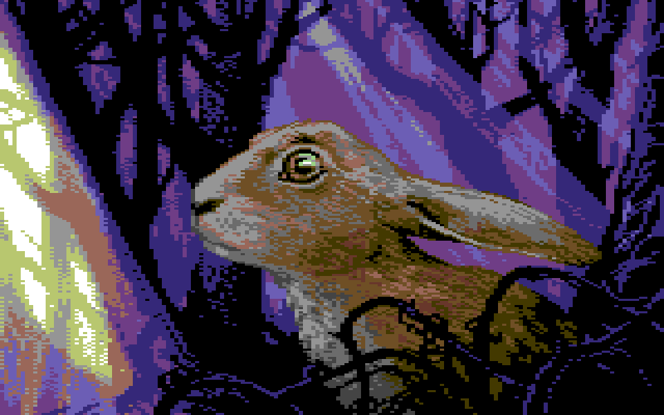 C64 Bitmap Of A Hare