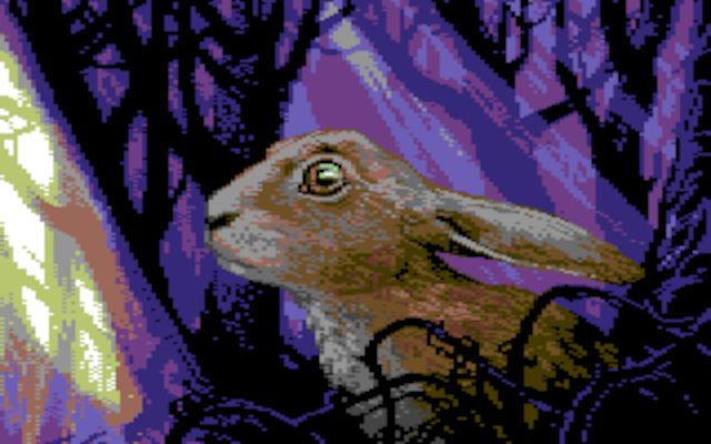 C64 Bitmap Showing A Hare