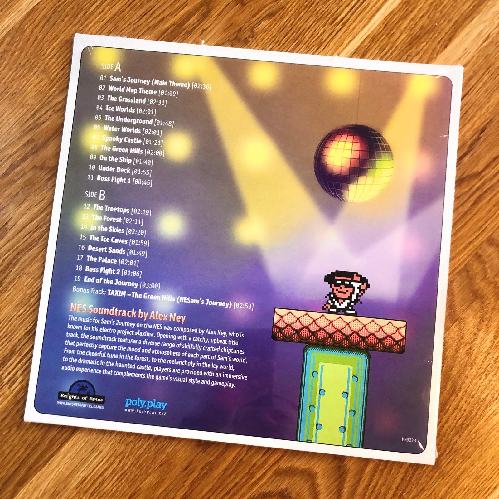 Sam's Journey NES Soundtrack LP Back