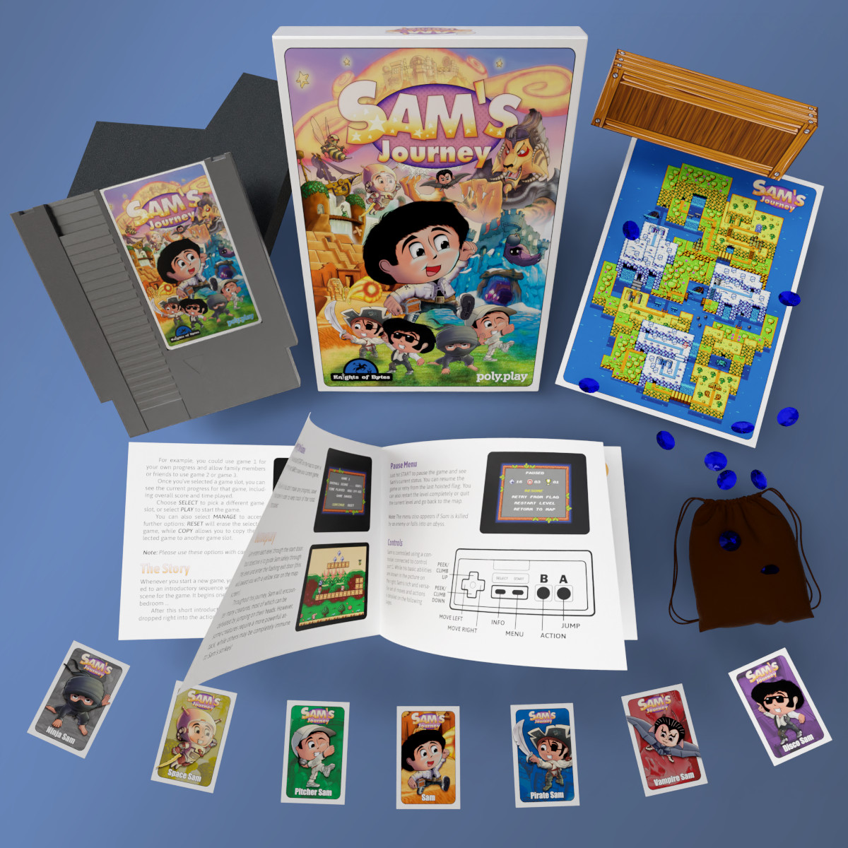 Sam's Journey NES Standard Edition Box Contents