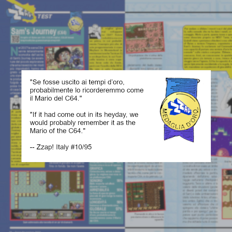 Zzap! Italy Sam's Journey Review C64